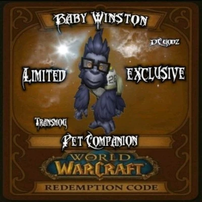WORLD OF WARCRAFT Baby Winston Pet Companion 🐒 - WoW TCG Loot ✨️ SOFORT ✨️ - Bild 1 von 2