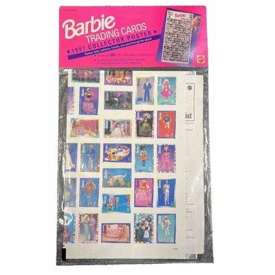Cartel de coleccionista de tarjetas coleccionables Barbie 1991 sellado Foto 1 de 2