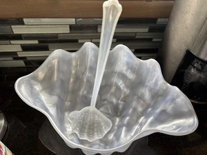 Lg Clam Shell Centerpiece Display Tray Nautical Beach Coastal Seashell Bowl MM - Picture 1 of 4