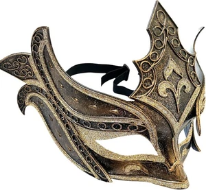 Mens Masquerade Mask Warrior Helmet Military Cosplay Dress Up Halloween Party - Picture 1 of 32