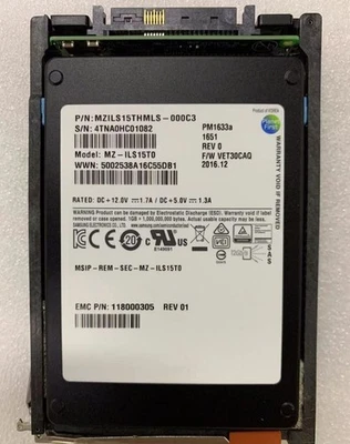Samsung PM1633A SAS 15.36TB SSD MZ-1LS15T0 F/W VET30CAQ MZ1LS15THMLS-000C3 New - Bild 1 von 4