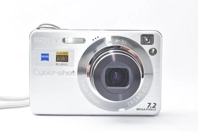 Sony Cyber Shot DSC-W120 silver 7.2MP 4x Zoom Compact Digital Camera From Japan - Image 1 of 4
