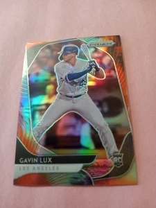 2020 Panini Prism Gavin Lux Rookie Orange. Cosmic Haze Reds/ Dodgers #198 - Picture 1 of 2