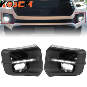 For 2016-2023 Toyota Tacoma TRD Pro Style LED Fog Lights Driving Lamps w/ Bezel - Picture 1 of 18