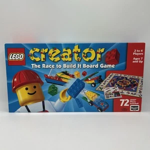 Vintage LEGO Creator RoseArt The Race To Build It Board Game -Missing Yellow Hat - Picture 1 of 5