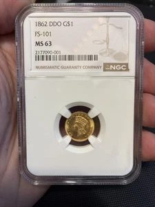 1862 DDO G$1 FS-101 MS63 - Picture 1 of 3