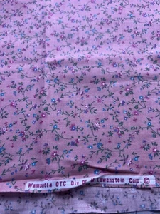De Colección Wamsutta Rosa Calicó Tela Remanente 22" x 19" Algodón Edredón Pradera F59 - Imagen 1 de 2
