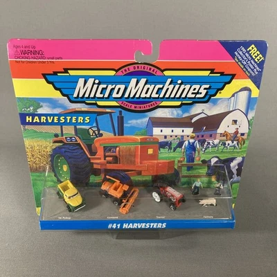 Micro Machines HARVESTERS #41 75030 COMBINE FARM TRACTOR  NEW - Image 1 of 4