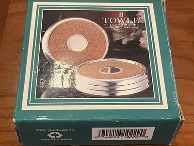 Towle Silversmiths Silver plated Coaster Set New In Box - Image 1 of 2