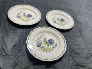 Nikko Japan "Early Bird" 10 Inch Dinner Plate Set of 3 Vintage- Rooster Pattern - Picture 1 of 16