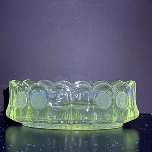 Vintage FOSTORIA COIN Clear Glass Candy Dish Colonial Man & Liberty Bell 9" x 6" - Picture 1 of 12