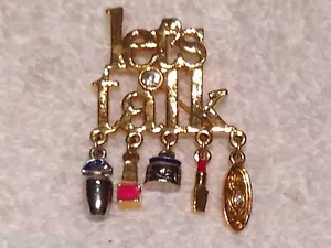 ❤Avon Let's Talk Pin~ Representative Jewelry Award Rhinestone Brooch Gift Prize❤ - Picture 1 of 1
