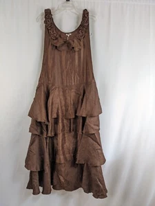 Cordelia "Fudge" Brown Shimmery Semi-formal Formal Long Dress NWT Medium - Picture 1 of 8