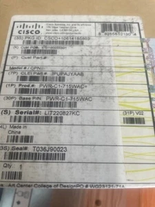 Alimentation Cisco PWR-C1-715WAC neuve scellée - Photo 1/1