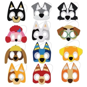 12 Packs Puppy Dogs Mask for Kids Puppy Dog Bluey Theme Supplie Decoration Party - Picture 1 of 3