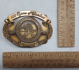 NORTH DAKOTA - 100 Years of Statehood - belt BUCKLE - #d - listing #6849 - Picture 1 of 7