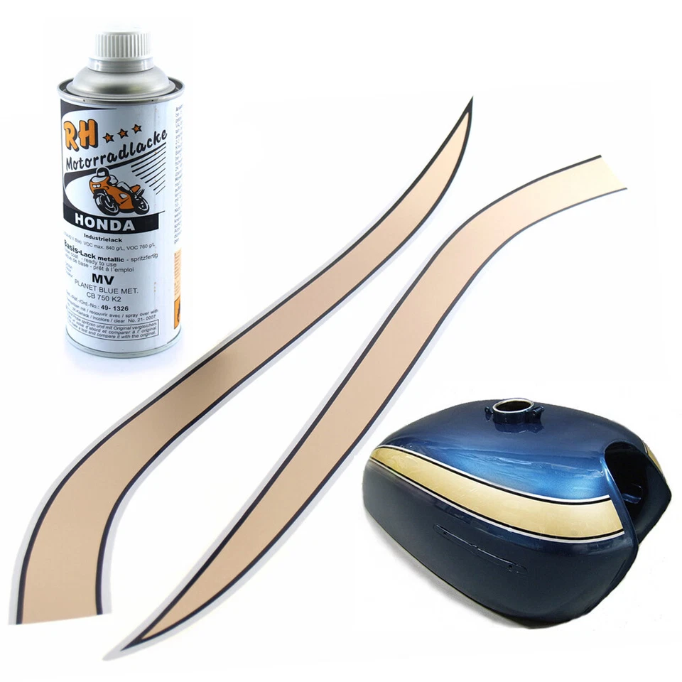 Honda CB 750 Four K2 Lack Planet Blue Metallic Tankdekor Aufkleber Paint Decals - Bild 1 von 1