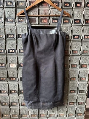 Vintage 90s LAUNDRY Shelli Segal Black Dress Cotton Silk 4 - Image 1 of 4