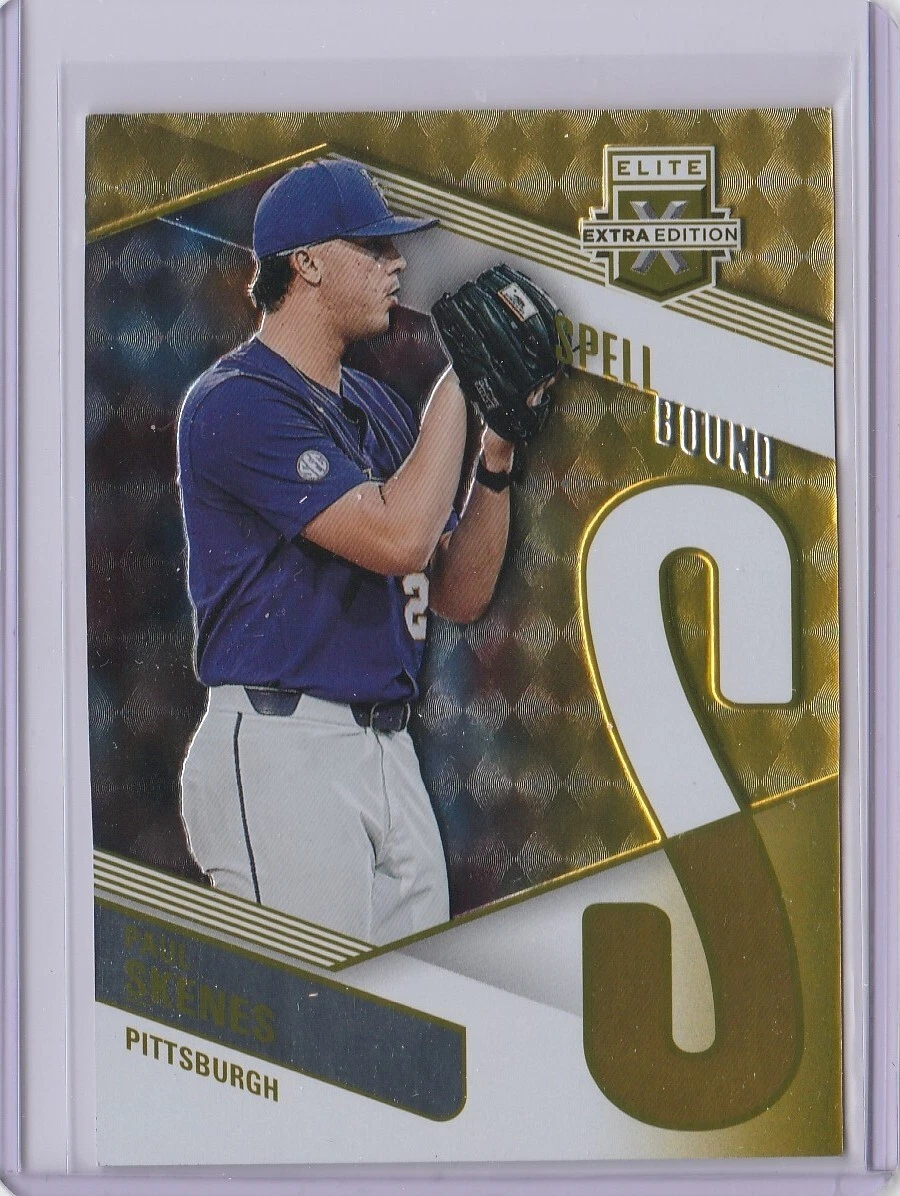 PAUL SKENES 2023 PANINI ELITE EXTRA EDITION GOLD PARALLEL SPELLBOUND CARD #01/10