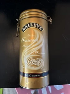 Baileys Irish Cream Liquor Tin 10” Canister w/Hinged Lid Gold - Picture 1 of 4