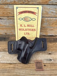 Vintage Ken Null Fitted Scabbard Horsehide Leather OWB Holster For S&W ASP - Picture 1 of 2