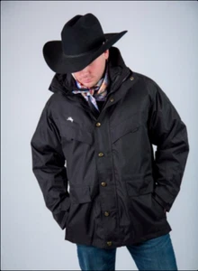 Abrigo Parka de Invierno Wyoming Traders Hombre Negro Impermeable con Forro Abombado - 3 en 1 - Imagen 1 de 15
