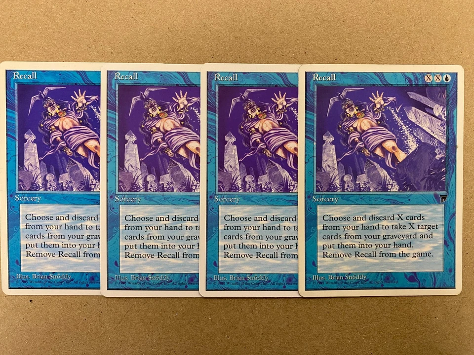 MTG 4x Recall Chronicles OLD SCHOOL Legacy Magic the Gathering x4 LP - Image 1 of 1
