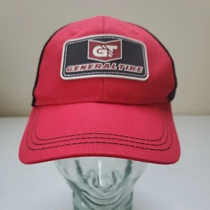 General Tire Trucker Mesh Back Hat Adjustable Back Red Black - Picture 1 of 11