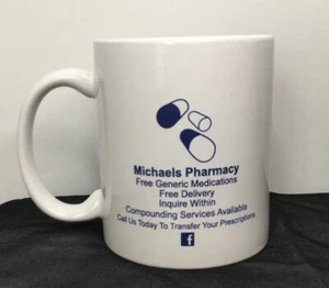 Michaels Pharmacy Advertising Mug RX Prescription Drug Coffee Cup - Picture 1 of 7