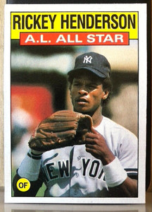 1986 Topps ~ Rickey Henderson **All Star** ~ New York Yankees ~ HOF