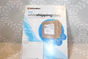 600 Labels 3 1/3"x 4" White Self Adhesive Laser Shipping Labels OfficeMax 96330 - Picture 1 of 6