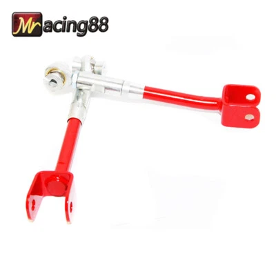 New Fits 2002-2007 Nissan 350Z Red Steel Adjustable Rear Camber Suspension Kit - Image 1 of 4