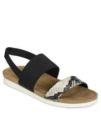 Aerosoles Hoboken Womens Banded Slide Sandal Natural Snake US Size 7 M - Image 1 of 4