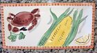 Vintage Mesa International Handcrafted Rectangular Crab Corn Platter 2002