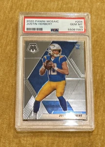 2020 Panini Mosaic Justin Herbert #204 RC Rookie PSA 10 Gem Mt - Picture 1 of 2