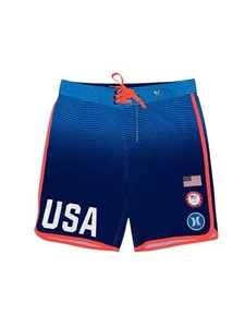 Pantalones cortos de natación Hurley Phantom para hombre azules del equipo olímpico de EE. UU. talla 30* - Imagen 1 de 8