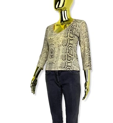 Архивный 🔥 Roberto Cavalli винтажный змеиный принт верхний размер L - Изображение 1 из 4
