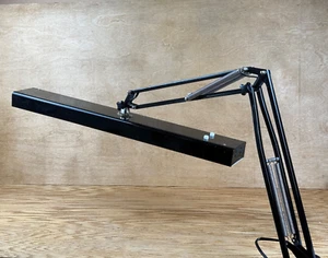 Vintage Mobilite schwimmende Gelenkschwinge 2 Birnenfassung Schreibtischlampe Klemme - Bild 1 von 24