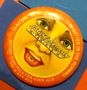 (Pgasteelers1)Advertising Mirror Nature's Remedy Tablets -Round -Size 2 " π - Picture 1 of 3