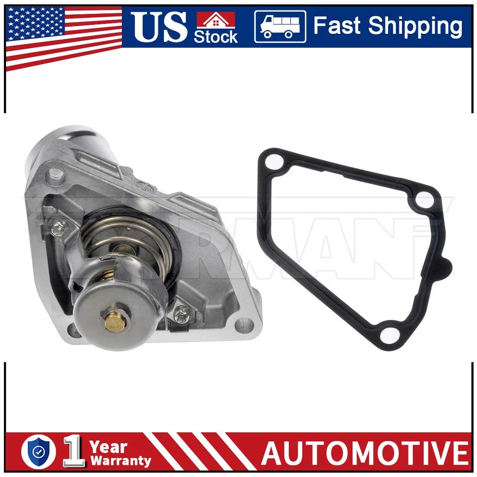 Termostato de refrigerante de motor para Infiniti Nissan Dorman carcasa y junta de aluminio Foto 1 de 3