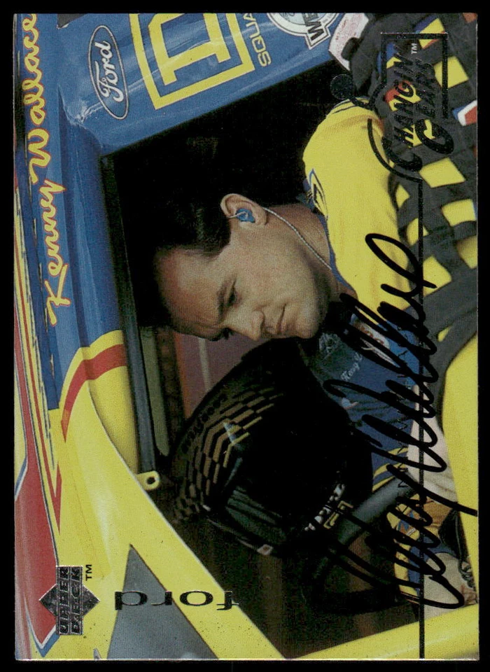 1996 Upper Deck Road to the Cup #RC118a Kenny Wallace In Person Autograph - Image 1 of 2