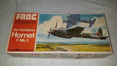 DH. Hornet F.Mk.3 FROG kit F239 Red series 1/72 Vintage ,Complete, unstarted - Immagine 1 di 4