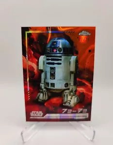 2024 Topps Chrome Star Wars R2-D2 MUSTAFAR RIFRATTORE AUREBESCO LAVA ROSSO #/10 R2D2 - Foto 1 di 6