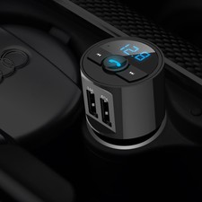 Car Wireless Bluetooth FM Transmitter Mp3 Player Handsfree Call Dual USB Charger