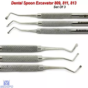 Dental Tooth Carious Restorative Cavity Remover Spoon Excavator Instruments Set - Picture 1 of 5