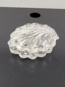 Caja de baratijas vintage de cristal con forma de almeja con forma de mar - Imagen 1 de 11
