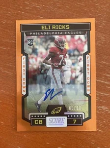 Eli Ricks /10 Auto ORANGE First Down Rookie 2023 Panini Score #390 EAGLES NFL - Bild 1 von 3
