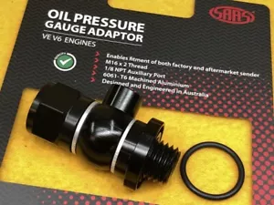 SAAS SGA-1006 M16 x 2.0 to 1/8 NPT Oil pressure gauge adaptor for VZ II + VE V6 - Picture 1 of 4