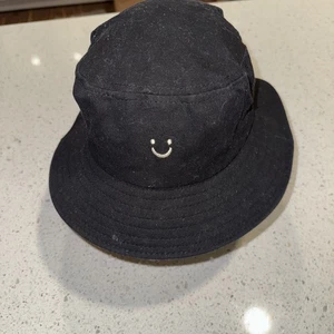 Smiley Face Bucket Adult Hat Beach Pool Cap Buy Multiple Save Shipping- Black - Picture 1 of 3