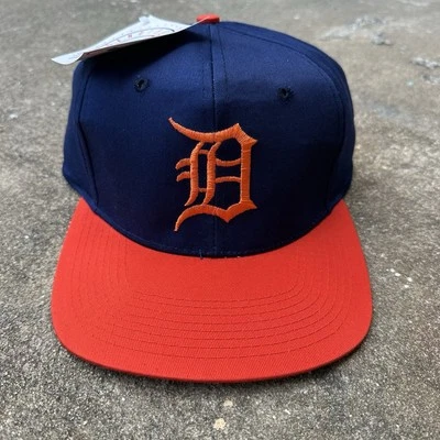 Vintage Detroit Tigers SnapBack Hat Cap Ed West Signatures On Field Logo 90s MLB - Image 1 of 4